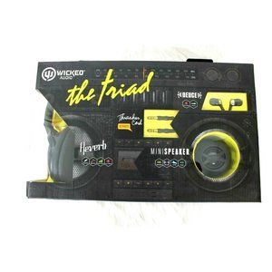 New Wicked Audio Headphones Set The Triad Earbuds Thrasher Cord Speaker in Box